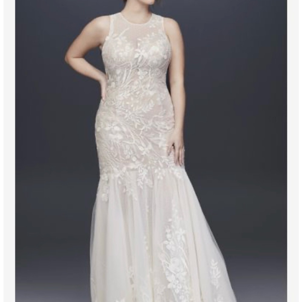 Melissa Sweet Cream Halter Wedding Gown